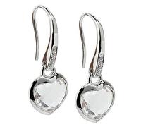 VIVENTY Damen-Ohrhänger Haken Herz aus Silber 925 mit Zirkonia weiß