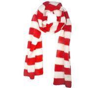 VIVIAN & VINCENT Herbst Winter Ultra Soft Knit Gestreifter Schal für Damen Herren Jungen Mädchen, Rot und weiß, Einheitsgröße