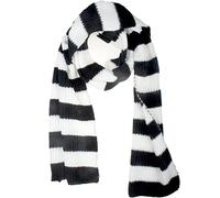 VIVIAN & VINCENT Herbst Winter Ultra Soft Knit Gestreifter Schal für Damen Herren Jungen Mädchen, schwarz und weiß, Einheitsgröße