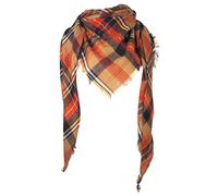 VIVIAN & VINCENT Triangle Fall Winter Soft Plaid Schals für Frauen Schal Warm Schals und Wrpas, Oranges Tartan, Einheitsgröße