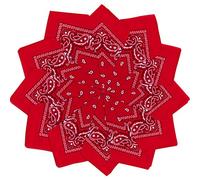 Vivibel Bandana Kopftuch Baumwolle,12er Paisley Bandana Halstuch 55 x 55 cm Kopftuch Armtuch Mischfarben Haar, Hals, Kopf Schal Nickituch Vierecktuch