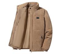 VIVICOLOR Herren-Freizeitjacke aus Cord. Slim-Fit-Cordjacken für Herren, Dicker, Warmer Cordmantel mit Taschen