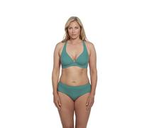 VIVID Mix&Match Bikinioberteil Unifarben Petticoat Top mit Rip-Struktur Bügel V-Ausschnitt Kreuzrücken verstellbare breite Träger