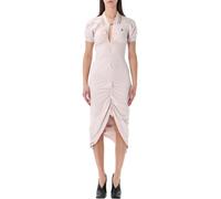 Vivienne Westwood - Fitted Midi Dress With Turn-Down Collar And Ruched - Größe M - pink