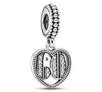 VIVILE Herz Charms 925 Sterling Silber,60. hochzeitstag Bead Charm für damen,Family,Blume,Glühwürmchen,Moments ME Anhänger für Armbänder,Dupes,Geschenk für Geburtstag,Jubiläum,Mode Schmuck