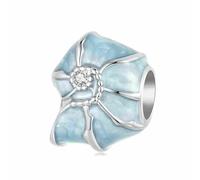 VIVILE Muscheln Charms 925 Sterling Silber,Ozean Blau Seesternen Bead Charm für damen,Blume,Glühwürmchen,Moments ME Anhänger für Armbänder,Dupes,Geschenk für Geburtstag,Jubiläum