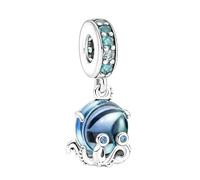 VIVILE Oktopus Charms 925 Sterling Silber,Ozean Blau Seesternen Muscheln Bead Charm für damen,Blume,Glühwürmchen,Moments ME Anhänger für Armbänder,Dupes,Geschenk für Geburtstag,Jubiläum,Mode Schmuck