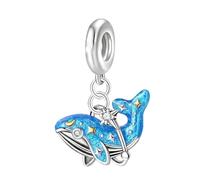 VIVILE Wal Charms 925 Sterling Silber,Ozean Blau Seesternen Muscheln Bead Charm für damen,Blume,Glühwürmchen,Moments ME Anhänger für Armbänder,Dupes,Geschenk für Geburtstag,Jubiläum,Mode Schmuck