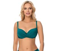 VIVISENCE 3209 Bikini BH Dame Bademode Bikinioberteil Musterlos Bügel EU, Grün,85C