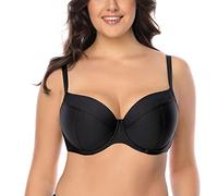 VIVISENCE Bikini BH Dame Bademode Bikinioberteil Musterlos Neckholder 3214, Schwarz,95E