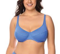 VIVISENCE Bikini BH Dame Bademode Soft Cups Musterlos 3216, Hellblau,95C