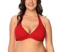 VIVISENCE Bikini BH Dame Bademode Soft Musterlos 3215, Rot,80F