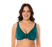 VIVISENCE Bikini Oberteil Damen Bademode Bikini BH Starker Halt 3202, Grün,95E