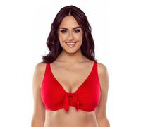 VIVISENCE Bikini Oberteil Damen Bademode Bikini BH Starker Halt 3202, Rot,80F