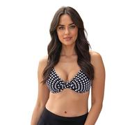 VIVISENCE Bikini BH Dame Bademode Soft Cups Gestreift Regulierbar EU 3203, Gepunktet,75F
