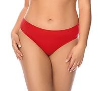VIVISENCE Bikinislips Dame Bademode Musterlos Normaler Bund Setteil EU 3000, Rot,38
