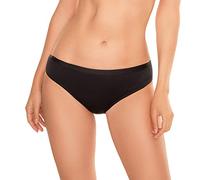 VIVISENCE Bikinislips Dame Bademode Musterlos Normaler Bund Setteil EU 3001, Schwarz,38