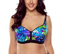 VIVISENCE Dame Bikini-BH Oberteil Gepolsterte Cups Sommer Bademode Strand 3226, Violett,90E