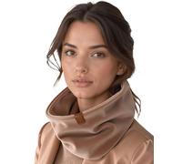 VIVISENCE Damen Loop Schal Warme Weiche Strick Aus Baumwolle Komfort Im Winter, Beige,Einheitsgröße