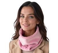 VIVISENCE Damen Loop Schal Warme Weiche Strick Aus Baumwolle Komfort Im Winter, Rosa,Einheitsgröße