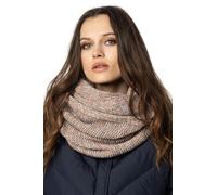 VIVISENCE Damen Winter Loop Schal Aus Modischer Gemütlich Wärmendem Garn Mit Doppelt Um Den Hals Tragbar Kalte Wintertage Frauen Elegante Und Sportliche Outfits Winter, Braune Melange,Einheitsgröße