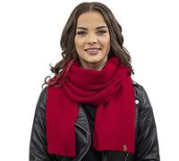VIVISENCE Damen Winter Schal Aus Modischer Gemütlich Wärmendem Garn Kalte Wintertage Frauen Elegante Trendiger Und Sportliche Outfits Winter Herbst Modell 7042S, Rot,Einheitsgröße