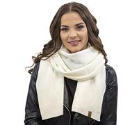 VIVISENCE Damen Winter Schal Aus Modischer Gemütlich Wärmendem Garn Kalte Wintertage Frauen Elegante Trendiger Und Sportliche Outfits Winter Herbst Modell 7042S, Ecru,Einheitsgröße