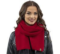 VIVISENCE Damen Winter Schal Aus Modischer Gemütlich Wärmendem Garn Kalte Wintertage Frauen Elegante Trendiger Und Sportliche Outfits Winter Herbst Modell 7041S, Rot,Einheitsgröße