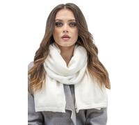 VIVISENCE Damen Winter Schal Aus Modischer Gemütlich Wärmendem Garn Mit Dekorativer Bindung Für Kalte Wintertage Frauen Elegante Und Sportliche Outfits Winter Herbst Modell 7101, Ecru,Einheitsgröße