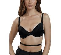 VIVISENCE Push Up BH Damen Multiway Rückenfrei Mikrofaser Schleife Elegant, Schwarz,65F