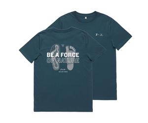 Vivobarefoot Damen/Herren/Unisex Force Of Nature T-Shirt XL blau