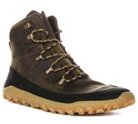 Vivobarefoot Tracker Leather at - Herren Wanderstiefel, wasserdicht, leicht und stechfest, für jedes Wetter und Gelände, Barfuß-Wanderschuhe mit breiter Passform, Olivgrün, 43 EU