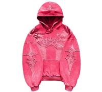 Vivoofchic Hoodie Herren Damen Y2K Harajuku Kapuzenpullover | Gothic Fashion Streetwear Sweatshirt mit Stern-Patch | Langarm Patchwork Stickerei Hoodie mit Kapuze