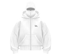 Vivoofchic Hoodie Herren Y2K Kapuzenpullover | Fashion Streetwear Sweatshirt mit Doppelhut-Design und Reißverschluss | Langarm Casual Jacket für Männer und Frauen