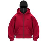 Vivoofchic Hoodie Herren Y2K Kapuzenpullover | Fashion Streetwear Sweatshirt mit Doppelhut-Design und Reißverschluss | Langarm Casual Jacket für Männer und Frauen