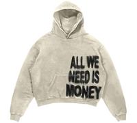 Vivoofchic Kapuzenpullover Herren Y2K Hoodie | Vintage Oversize Streetwear Hoodie mit Print | Langarm Sweatshirt Pullover | Casual Gym Hoodie mit Kapuze