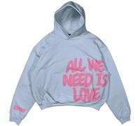 Vivoofchic Kapuzenpullover Herren Y2K Hoodie | Vintage Oversize Streetwear Hoodie mit Print | Langarm Sweatshirt Pullover | Casual Gym Hoodie mit Kapuze