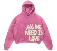 Vivoofchic Kapuzenpullover Herren Y2K Hoodie | Vintage Oversize Streetwear Hoodie mit Print | Langarm Sweatshirt Pullover | Casual Gym Hoodie mit Kapuze