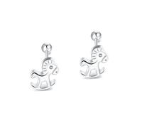 Viwind Kinder Ohrringe 925 Sterling Silber Mädchen Ohrringe 5mm Niedlich Ohrringe Zirkonia Ohrringe Sicherheit für Kinder Schmuck für Geschenk Helix Earrings (Trojanisches Pferd)