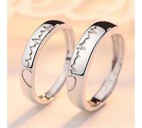 VIXDA 2 Stücke Sonne Und Mond Paar Ringe Für Frauen Männer Trendy Herz Passende Fingerringe Set Freundschaft Verlobung Hochzeit Schmuck Geschenk