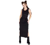 Vixxsin - Cora Black - Kleid - Schwarz - L - 95% Baumwolle, 5% Elastan,Jersey Schwarz L