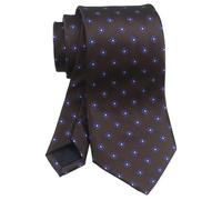 Vizakiss Klassische Designer-Krawatten für Herren, Schottenkaro, Streifen, formelle Business-Krawatten, Braun/Blau, Einheitsgröße