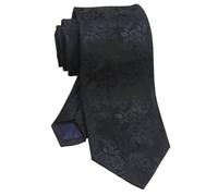 Vizakiss Krawatten mit Blumenmuster für Herren, Krawatte, Jacquard, luxuriöse Hochzeitskrawatte für Trauzeugen, Schwarz, Einheitsgröße