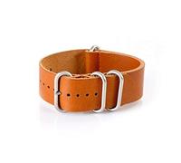 Vk von Buran01.com Uhrenarmband Zulu Vintage Style Leder NATO Hellbraun/Brown 22mm Watch Strap
