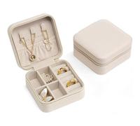 VLANDO Schmuckaufbewahrung Schmuckkästchen Klein, Schmuckschatulle für Mädchen, Schmuckbox Damen, Reise Schmuck Etui, Jewelry Organizer Leder, für Ohrringe, Halsketten, Ringe, Geschenk Hochzeit