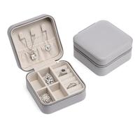 Vlando Schmuckkästchen Damen, Schmuckbox Ohrringe, Reise Schmuck Etui Jewellery box aus Leder für Ohrringe Aufbewahrung, Ringe, Zarte Ketten, Uhren und Lippenstift