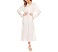 Vlazom Nachthemd Damen Langarm Schlafkleid V-Ausschcnitt Weich Umstandskleid Stillnachthemd Sleepshirt mit Taschen