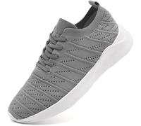VLHGCG Damen Turnschuhe Fitness Memory Foam Joggingschuhe Luftpolster Wanderschuhe Komfort Fitnessschuhe Lechit Slip on Sneaker & Sportschuhe für Damen,Grau,EU 40