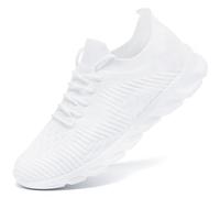 VLHGCG Turnschuhe Herren Damen Slip on Sneakers Laufschuhe Weiß Größe 49
