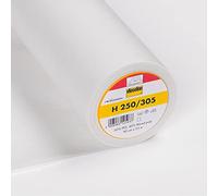 VLIESELINE Bügeleinlage H250 weiß/graphit | Original Freudenberg Meterware H 250 Bügelvlies, Farbe: weiß, Mustername: (6,10 EUR/lfdm) 50cm